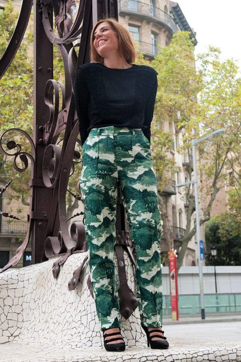 Landscape Jacquard Slim Pant